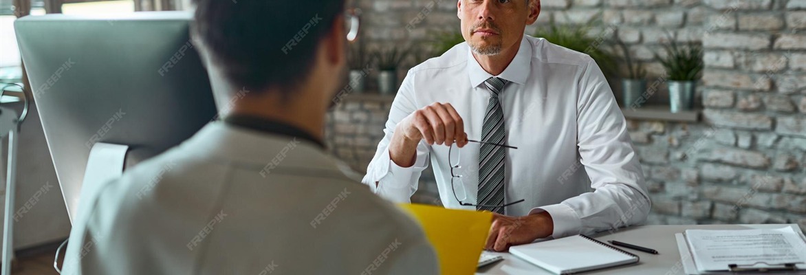 Candidate attending a professional interview